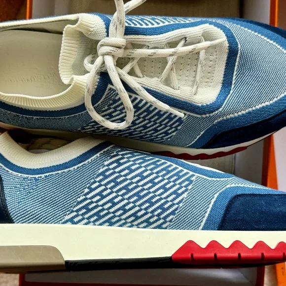 Hermes logo calfskin Men’s logo sneakers - Picture 11 of 13